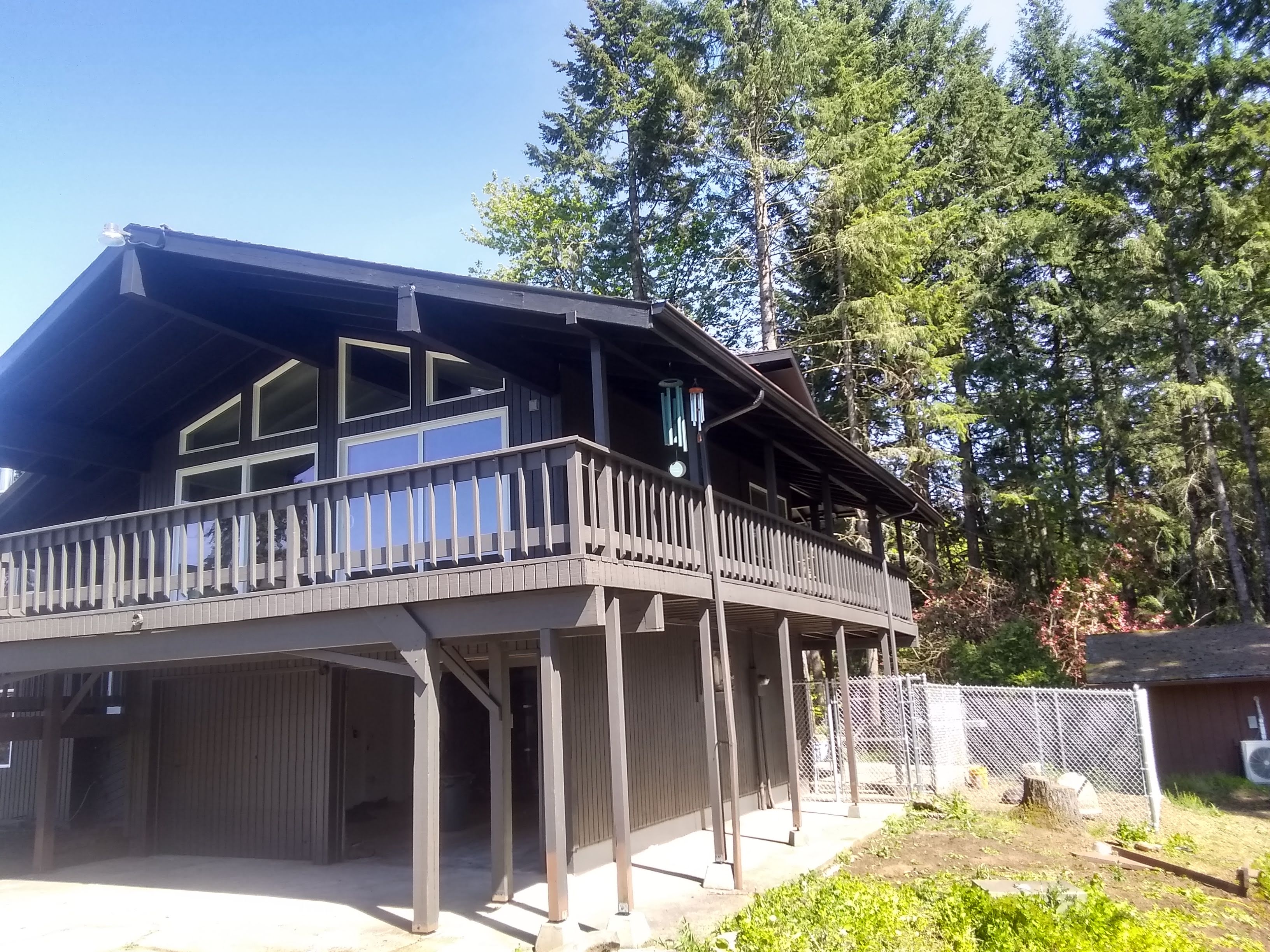 Woodland Hills · A-frame deck & gable detail